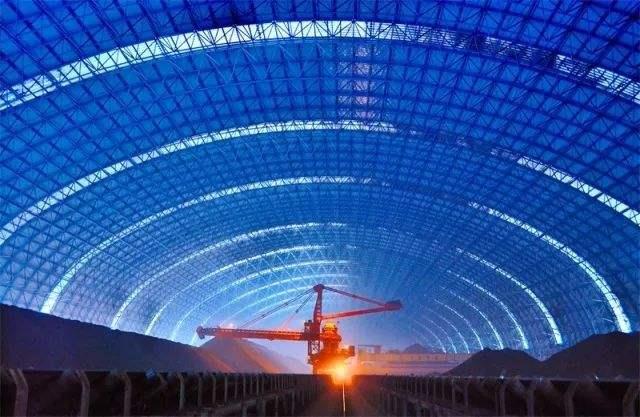 五常亿优钢构工程师为您解析原料场封闭技术的特点和类型